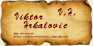 Viktor Hrkalović vizit kartica